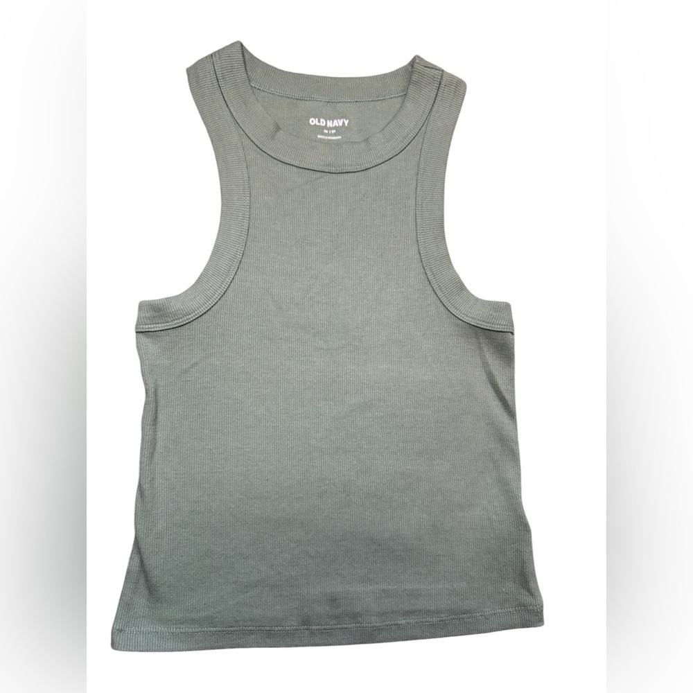Old Navy Green Ribbed Tank Top